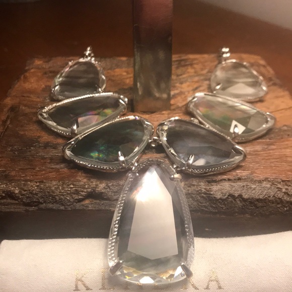 Kendra Scott Harlow Necklace Black Mother of Pearl - Picture 4 of 5